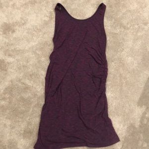 Pink and dark grey maternity dress